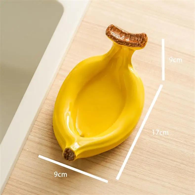 

Stylish Banana Shaped Fruit Tray Decorative Ceramic Trays for Storage and Display of Fruits and Snacks in Homes and Restaurants