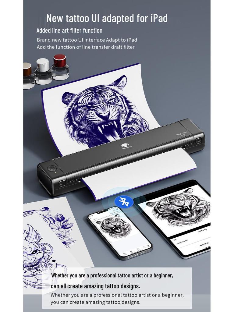 Phomemo TP81 Inkless Tattoo Printer & Line Art Transfer Machine