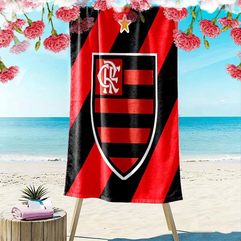 Telo Mare con Stampa Logo Flamengo2, Grande Morbido Asciugatura Rapida per Spiaggia Campeggio Nuoto