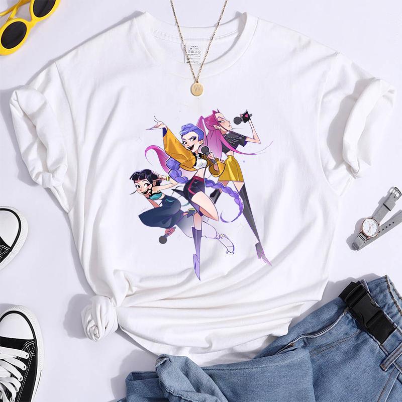 Hot K-Pop Demon Hunters Funny Summer T-Shirt Harajuku Saja Boys Derpy Tiger Print Fashion Short Sleeve Summer Casual T-Shirt Top