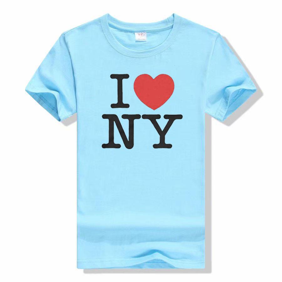 Ich liebe NY Damen Herren Unisex T-Shirt Tops Ich liebe New York T-Shirt Sprüche Zitat Buchstaben Bedruckte Outfits Streetwear Stil