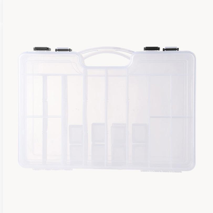 Double-sided Lure Box, Double Layer Fishing Tackle Case, Detachable Diy Bait Storage Box for Minnows & Pencils чистый