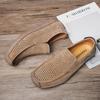 Mocassins d'été pour hommes Chaussures de luxe en cuir véritable pour hommes Chaussures décontractées en daim pour hommes Chaussures de conduite souples et respirantes Chaussures de marche