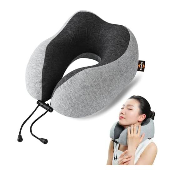 Neck Pillow Travel Pillow Memory Foam Neck Pillow Portable U-shaped Pillow Travel Pillow Neck Support High Density Memory Foam Breathable and