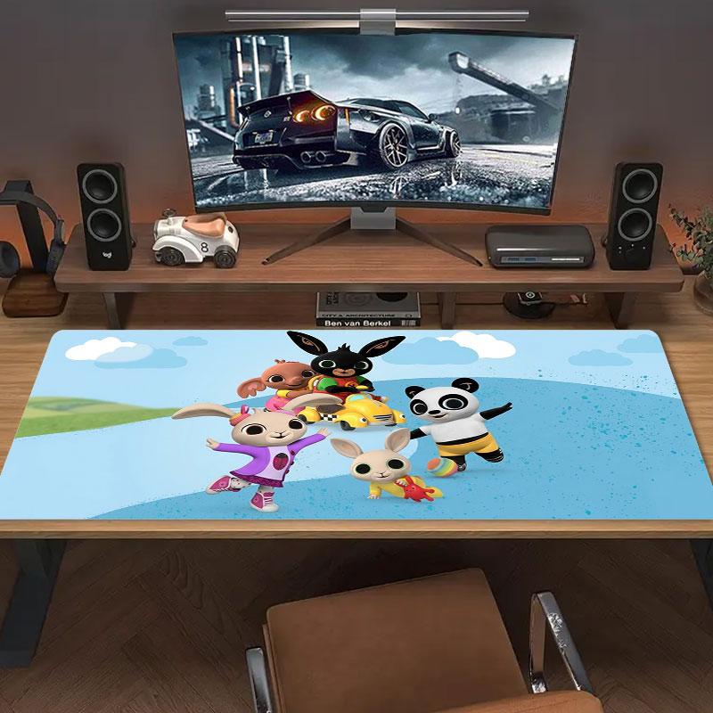 Bing Large Size Mouse Pad Large Gaming Table Cushion Non-slip Laptop Tablet Big Mousepad XXL Mat Mini PC Playmat With Lock Edge