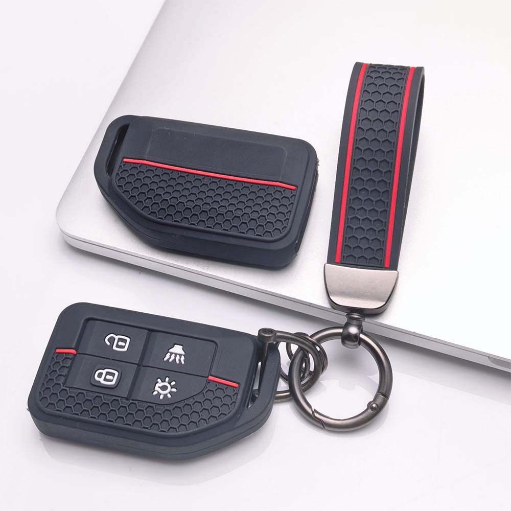 Key Fob Cover for Volvo Truck with Keychain Silicone Protective Cover with keychain Scratch Resistant Shockproof Anti-Dust Durable Key Holder