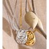 Eetit 2026 Stainless Steel Metal Hammer Geometric Pendant Necklace Distinctive Snake Chain Women Waterproof Jewelry High Quality