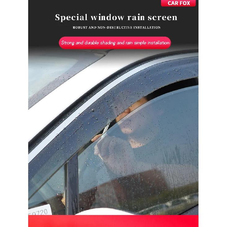 For Nissan March Micra 2010-2022 Outer Trim Chrome Accessories Deflectors Visors Rain Guard Door Visor Vent Shades Ventvisor
