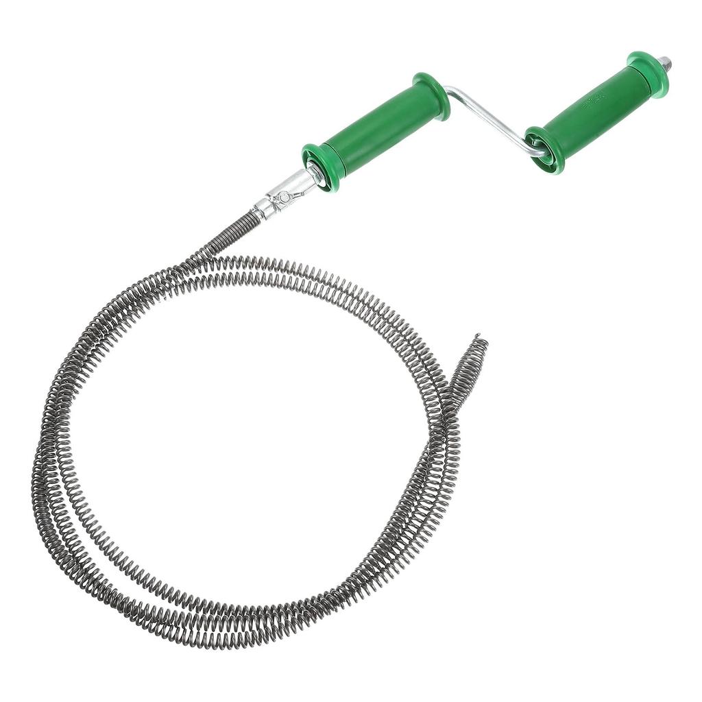 Uxcell 1pcs Drain Clog Remover 2m Drain Auger with Swivel Handle Bristle Remover Spring Cable Plumbing Snake for Kitchen Sink Bathtub Drain Toilet