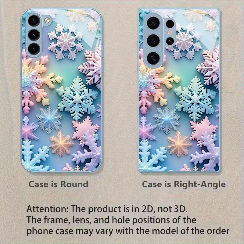 Attractive Colorful Snowflakes Exquisite PhoneCase for Samsung Galaxy S26 S25 S24 S23 S22 S21 FE Ultra Plus women Built-in glass