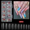 500PCS Half Cover False Nails Tips 10 Sizes Boxed Lady French Acrylic Artificial Press On Nails Fake Nail For Salons&Home DIY