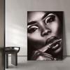 Black Gold Woman Canvas Painting African Women Poster and Prints Scandinavian Wall Art Picture for Home Decor Living Room Mural