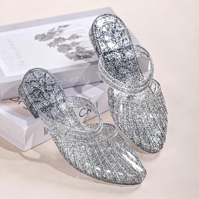 Fashion With Heel Women's Slippers and Ladies Sandals Outside Shoes New Fashion Slip-resistant Slides 2025 Luxury Unique Shoe H Sandal
