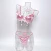 Russia's hot-selling sexy lingerie ultra-thin satin satin big breasts show small anti-sagging sexy bra set