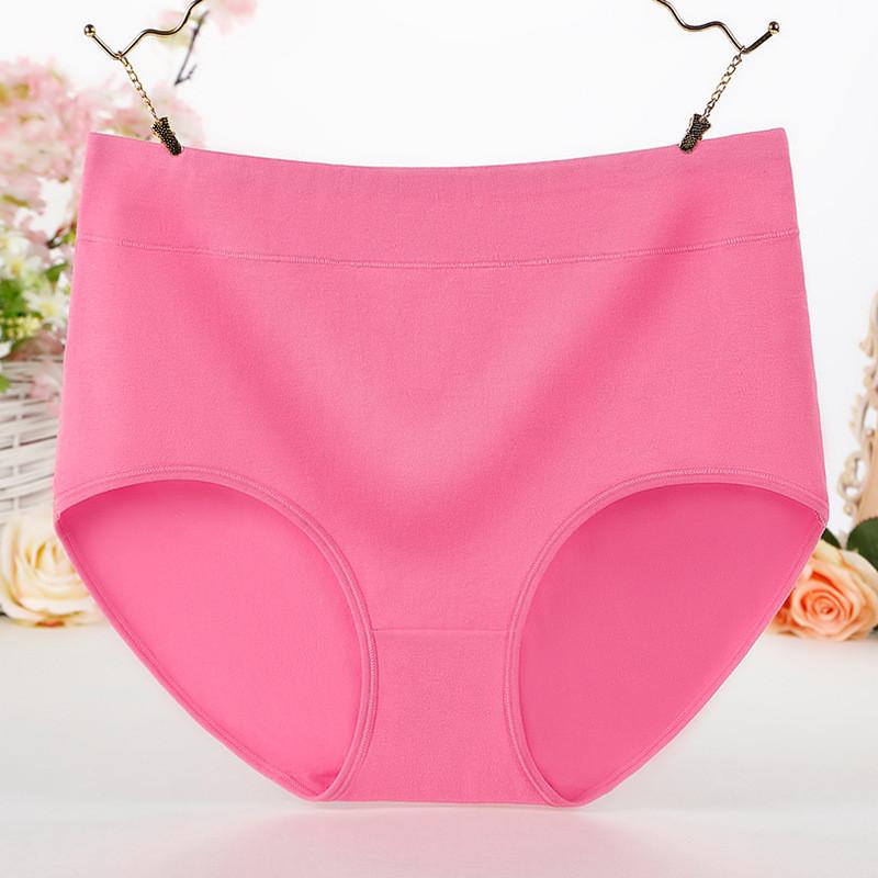 

Quality Premium High Waist Cotton Panties For Women In Plus Sizes Breathable Tummy Control Perfect Mothers For Deep Melon,XXL