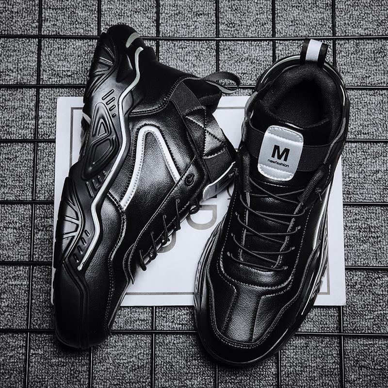 Large size 45 black men's shoes autumn 2024 new 46 dad shoes men's winter size 38 sports and leisure shoes men's