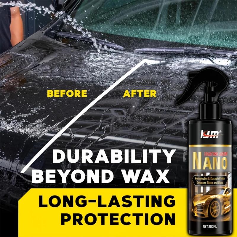 200ml Car Paint and Glass Protection Spray, with Hydrophobic Gloss, Scratch Resistance, Plastic Renovation Effect, Easy Spraying
