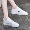 Spring Autumn Pure White Casual Sports Shoes Breathable Round Toe Lace Up Women's Casual Comfortbale Flat Sneakers