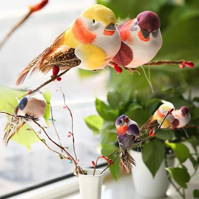 Mini Gefälschte Vögel Künstliche Feder Schaum Tauben Hochzeit Dekoration Veranstaltungsort Ornament