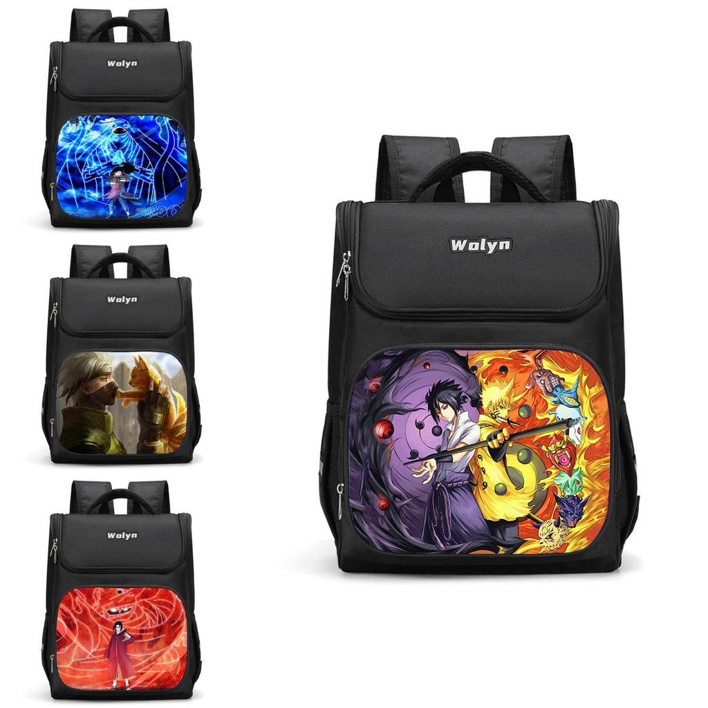 Large Capacity Naruto Sasuke Backpack For Boys And Girls 3d Double Layer