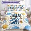 Set Biancheria da Letto Stampata Calcio Argentina 3 Pezzi Copriletto Traspirante Accogliente come Regalo per Inaugurazione Casa o Festa