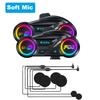 Y13 Pro Motorcycle Helmet Bluetooth Headset Intercom Distance 500M Chip V6.0 Stereo Fm Radio Mixing Music Sharing