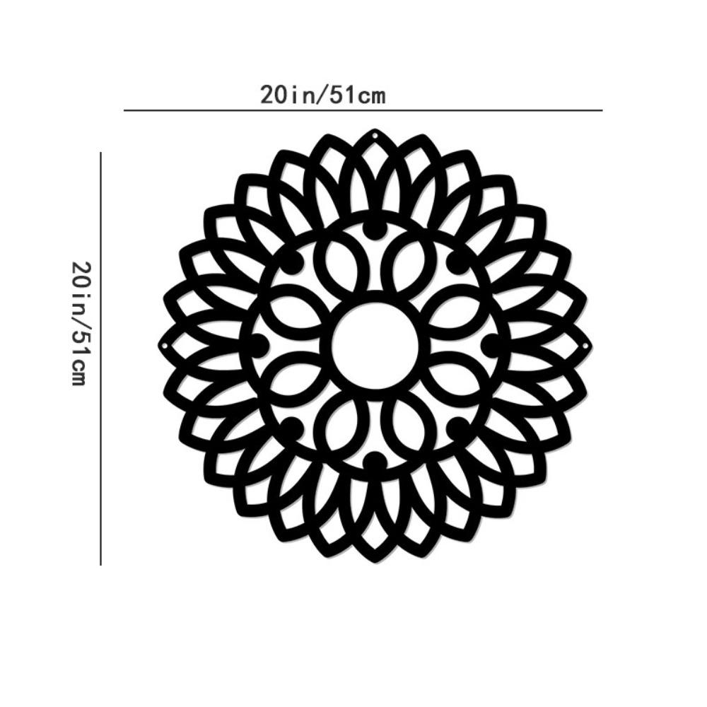 

Круглый медальон настенный арт – декоративный акцент из металла, вырезанный лазером, изделия из железа для стильного домашнего декора, украшения стен и наклейки чёрный
