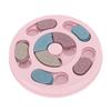 Pet Treat Puzzle Toy Interactive Prevent Slip Round Dog Slow Feeder Toy for Cat Puppy Pink