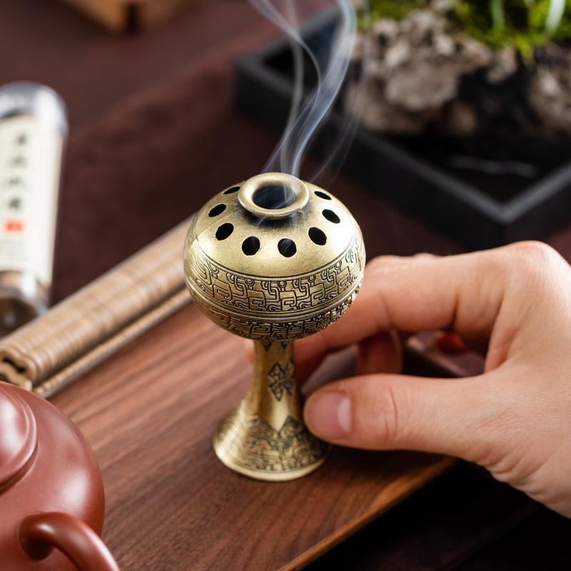 Charcoal Incense Burner Metal Incense Censer Home Decor Sculptures For Relaxation Meditation Yoga Room Hotel Patio Ceremony
