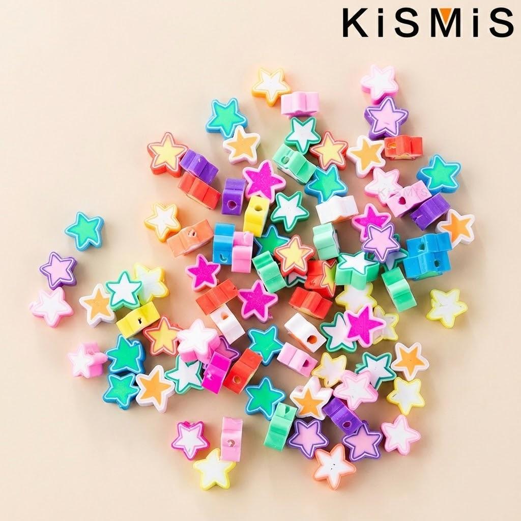 

50PCS 10mm Colorful Clay Beads Polymer Spacer Beads for Jewelry Making DIY Crafts Accessories
