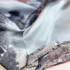 Jiangnan Water Township Suzhou Ink Painting Silk Scarf Female Versatile Chinese Wind Xiaoqiao Flowing Water Mulberry Silk Silk Silk Scarf Square Scarf