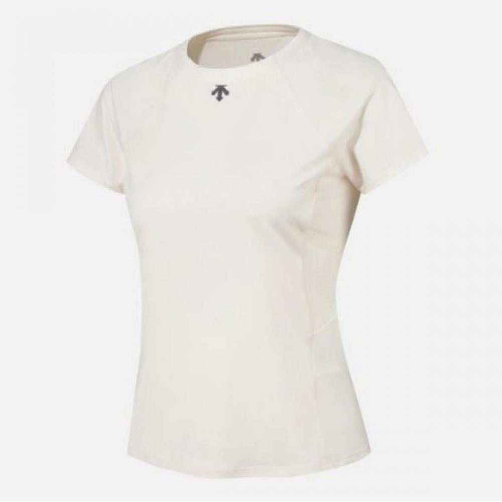 

DeScenT ShorT Sleeve Tee Cqk Sq122pTS11 Crm Women S Slim FiT ShorT Sleeve T ShirT Cream 100