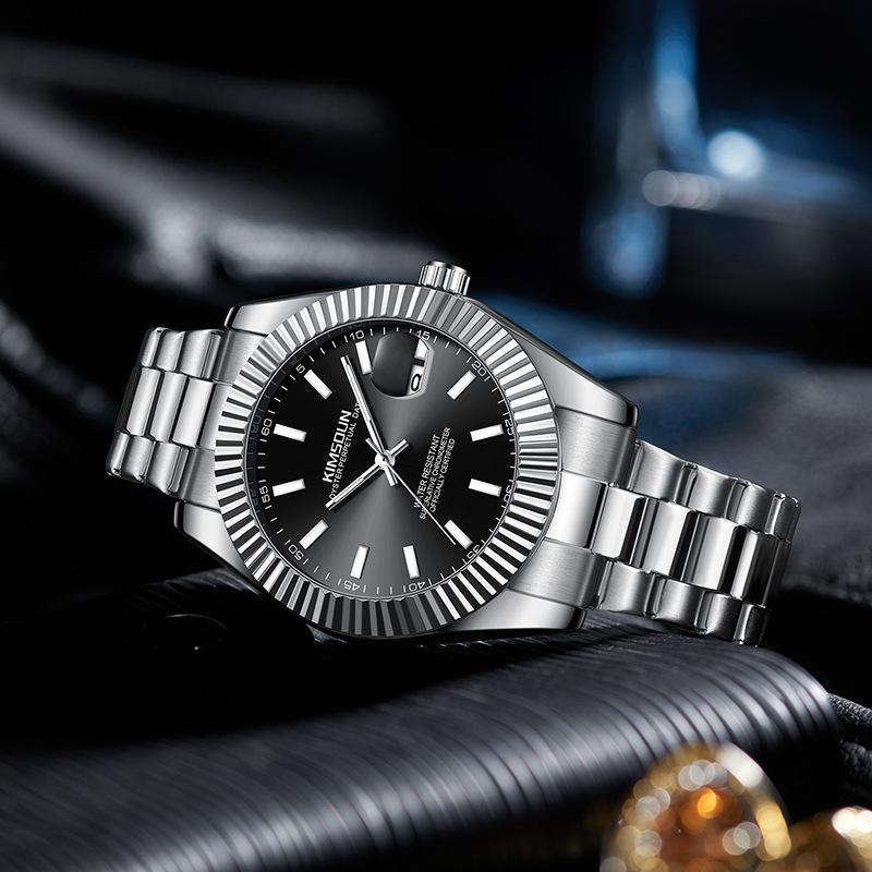 KIMSDUN Mens Fashion Business Sports Quartz Watch Waterproof Luminous Classic Calendar Creative Clock Mens Wristwatch