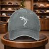 A UnisexS Baseball Cap with Lizard Pattern Adjustable And Stylish for Outdoor Use Featuring an Urban Design ItS a Lightweight