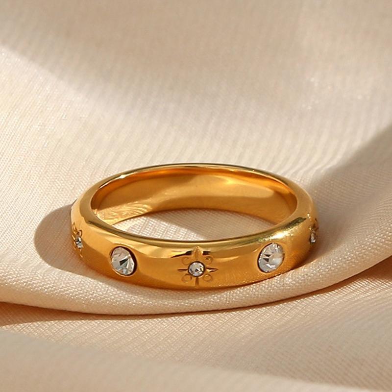 Metal Rings Fashion Dating Jewelry Stainless Steel Texture Comfortable Rings for Adding a Touch of Color to Any Look