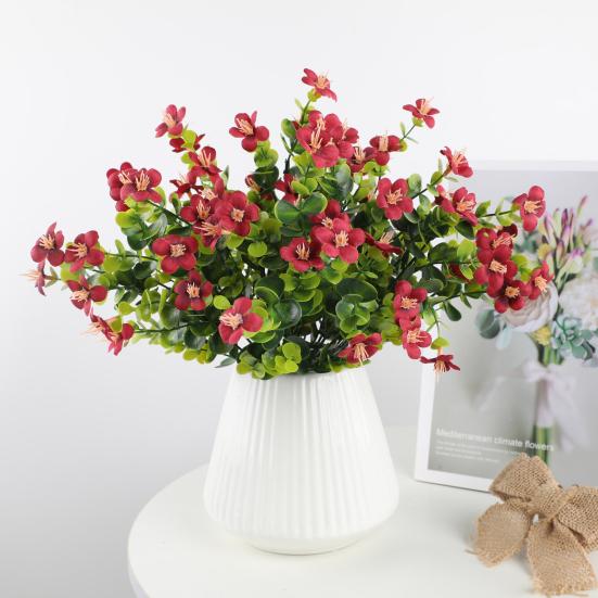 Artificial Flowers Bunch UV Resistant Artificial Plants Outdoor Faux Flowers