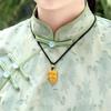 Colar com Pingente de Folha Grande Dourado Areia Vietnamita - Joia de Folha Banhada a Ouro em Latão, Estilo Popular