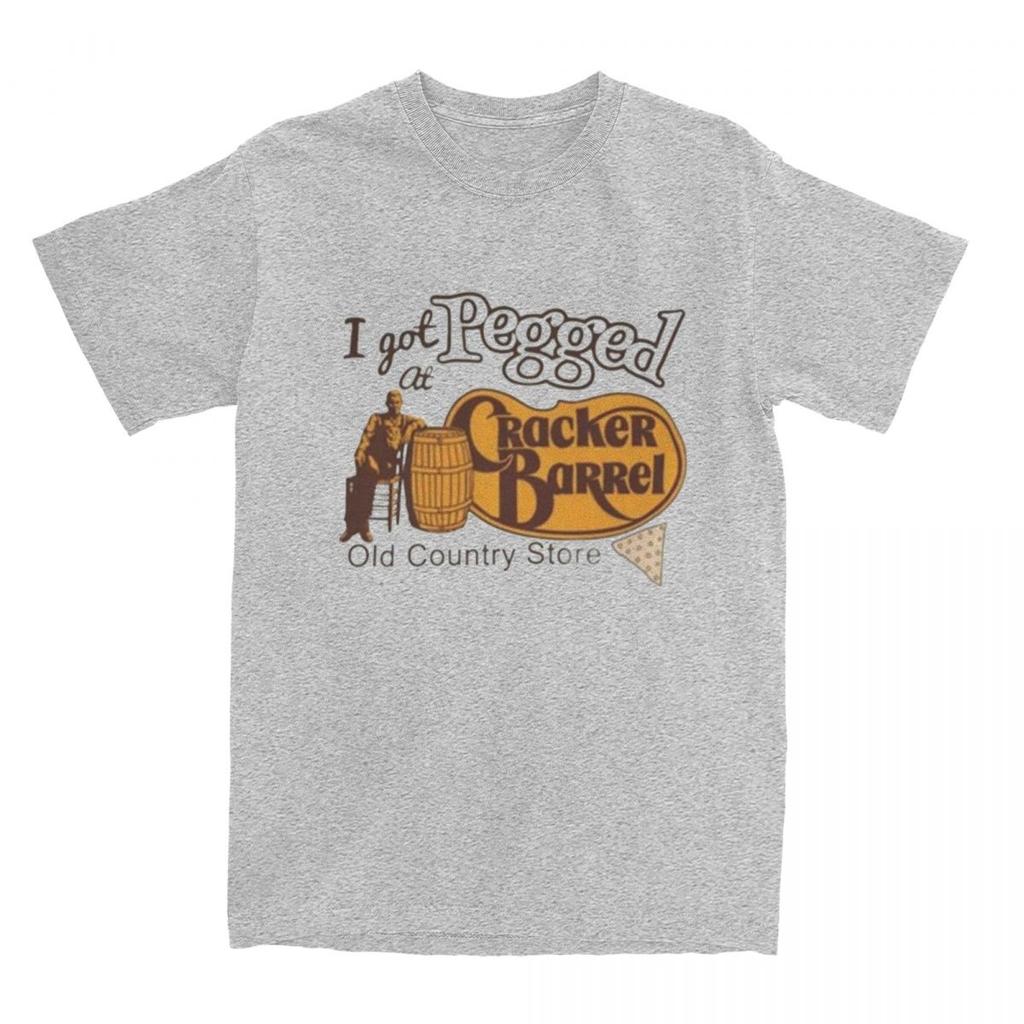 Unisex Damen T-Shirt Ich wurde bei Cracker Barrel gepfählt Hip Hop Lustiges Meme Sommer T-Shirt Baumwollkleidung Geburtstagsgeschenk