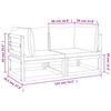 Modular Corner Sofas 2 Pcs with Light Grey Cushions Solid Acacia Wood