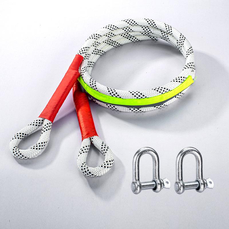 New Type of Car Tow Rope, Outdoor Emergency Rope, Rescue Rope, Traction Rope, Steel Buckle Nylon Car Rope