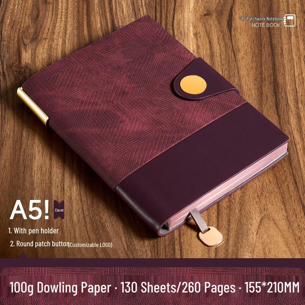 A5 Soft Leather Buckle Notebook: Customizable Diary Gift Set
