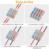 40PCS Lever Wire Connectors Kit 28-12 AWG, 3 Way T Shape Wire Connectors Electrical Splicing Kit and 1 in 1 Out DIY Mini Compact Wire Conductor Quick