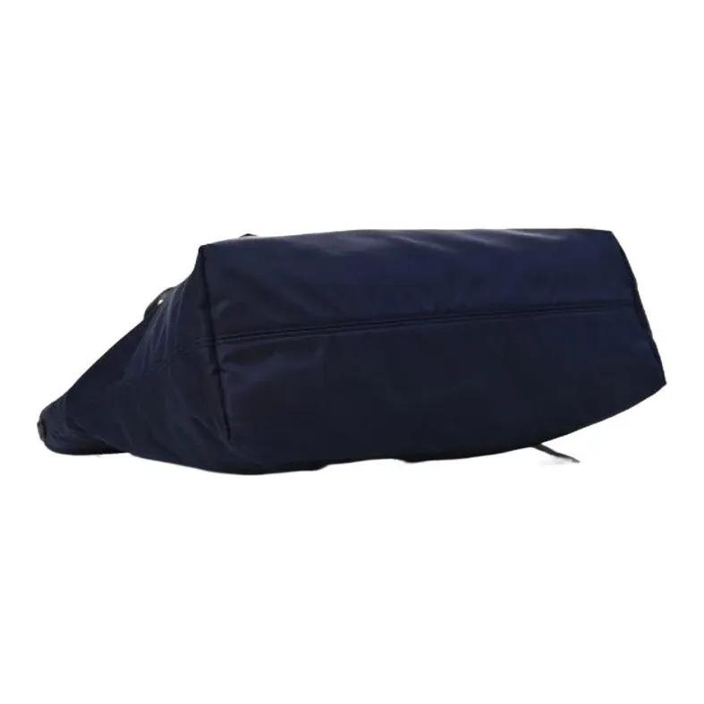 Burberry Marken-Buchstabenlogo Nylon-Tragetasche Einkaufstasche Handtasche Kleine Größe Damen Marineblau