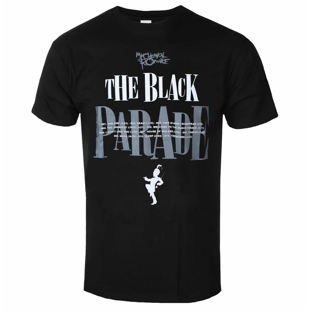2026 Summer My Chemical Romance Graphic Cotton T-shirt Men Women Vintage Top Hip Hop Streetwear Oversized T-shirt