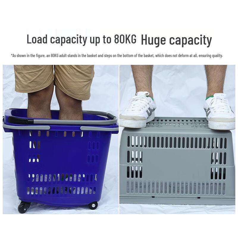 Large Capacity Rolling Shopping Basket