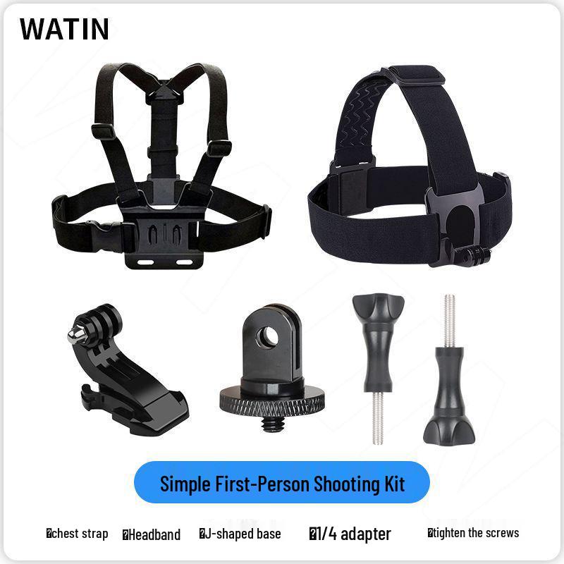 Universal Action Camera Accessories Set for GoPro, DJI Osmo, Xiaomi Yi: Perfect for Cycling & Diving