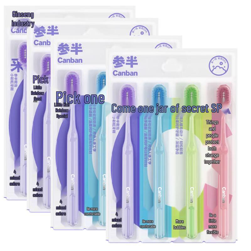 

Canban Rainbow Soft Bristle Toothbrush