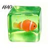 Portable Stress Cube Toy Glow-in-the-Dark Toy, Relief Squeeze Transparent Sensory Clear with Luminous Sea Animal Inside