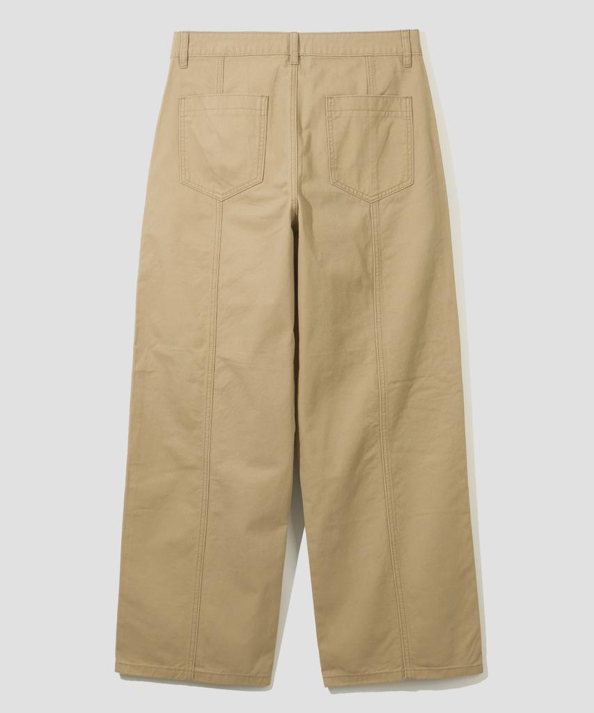 AGOD Side Cut Pocket Peachskin Cotton Pants [Beige]