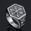 Vintage Wikinger Pfeil Ring für Männer Edelstahl Siegelring Cooler Männlicher Punk Biker Ring Bestes Geschenk für Ihn